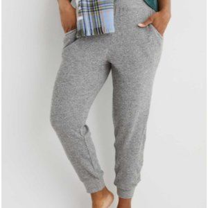 AERIE | waffle joggers dark heather grey size small